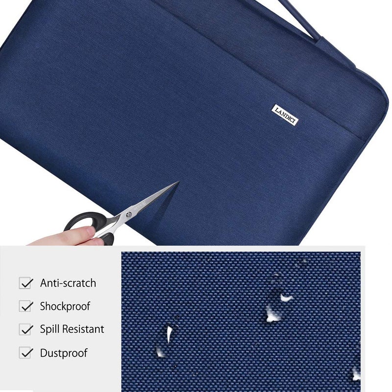 LANDICI 360Â°Laptop Sleeve Case 15.6 16 Inch Compatible with MacBook Pro 16 M1/M2/M3/M4 2019-2025, 15.6-16â€ Hp Dell Lenovo Acer Asus, Waterproof Computer Bag Cover with Handle, Blue - Image 5